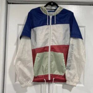 Billionaire boys club Zip Up Windbreaker Men’s Jacket Size M Red & Blue‎